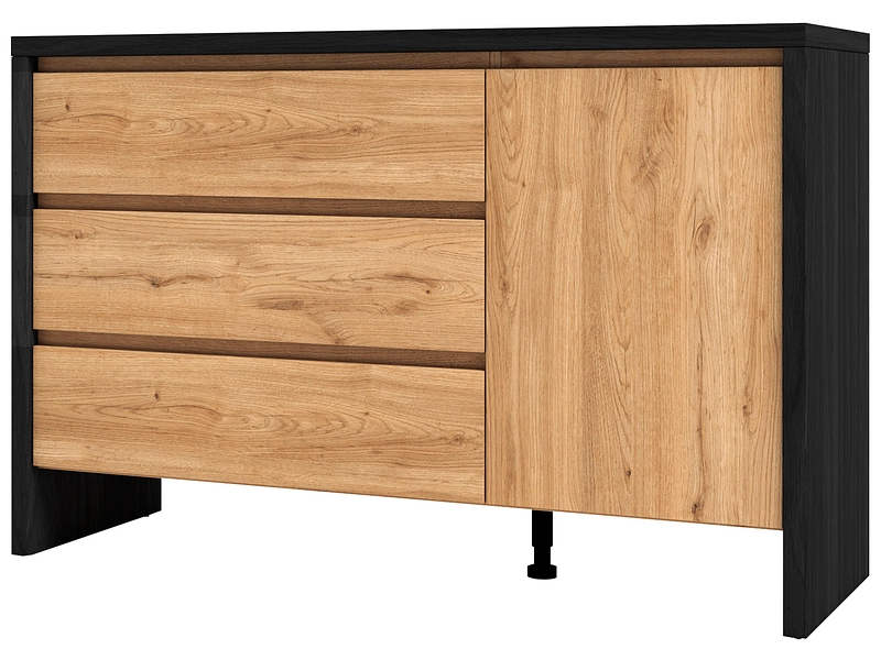 Commode MARCKERIC DAVIS 1 porte 3 tiroirs