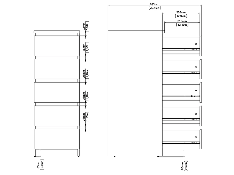 Commode NAIA 5 tiroirs