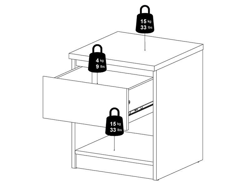 Nachttisch NAIA 1 Schublade