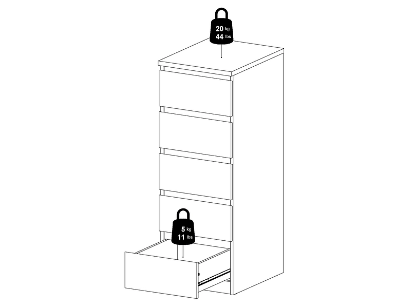 Comò NAIA 5 cassetti