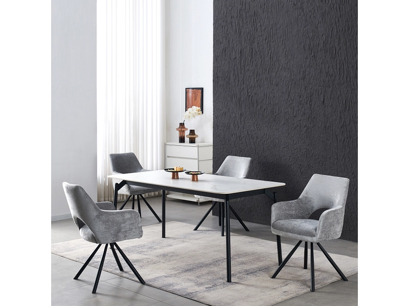 Sedia KELLY tessuto grigio