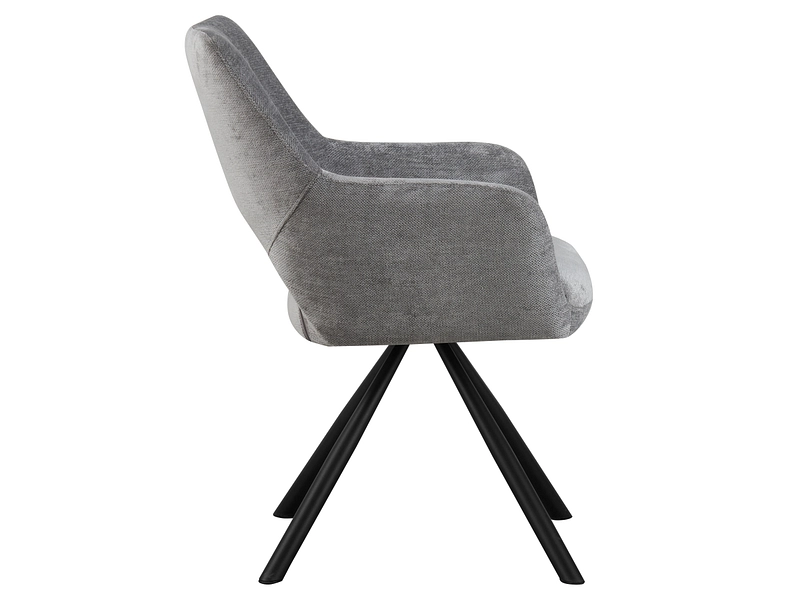 Sedia KELLY tessuto grigio