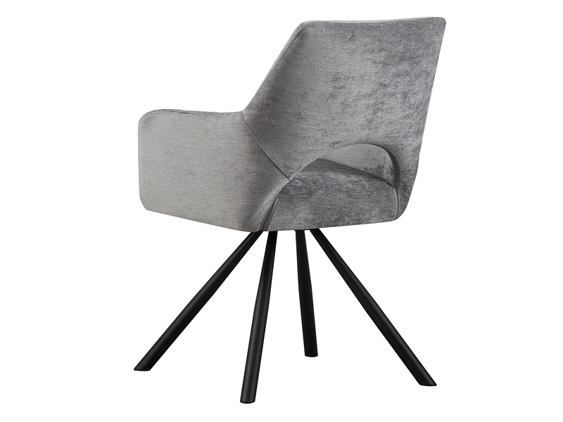 Sedia KELLY tessuto grigio