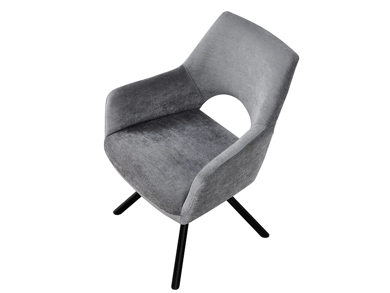 Sedia KELLY tessuto grigio