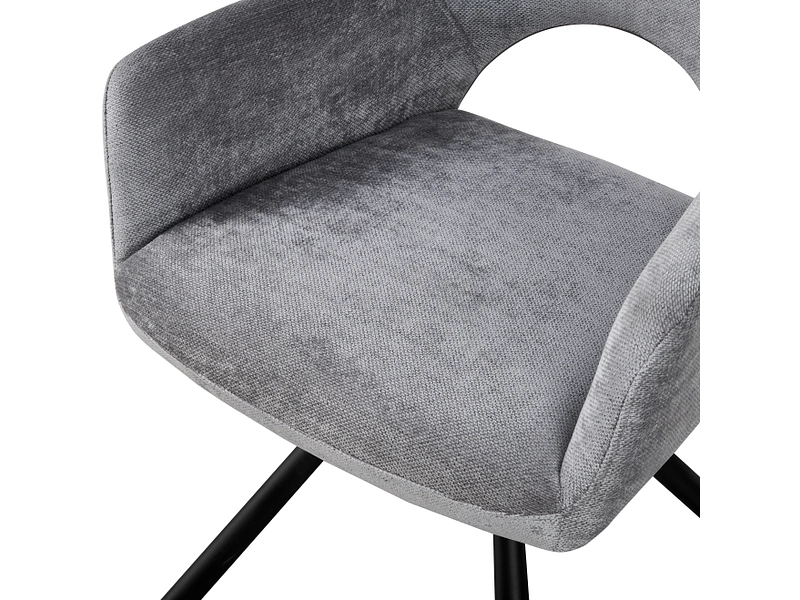 Sedia KELLY tessuto grigio