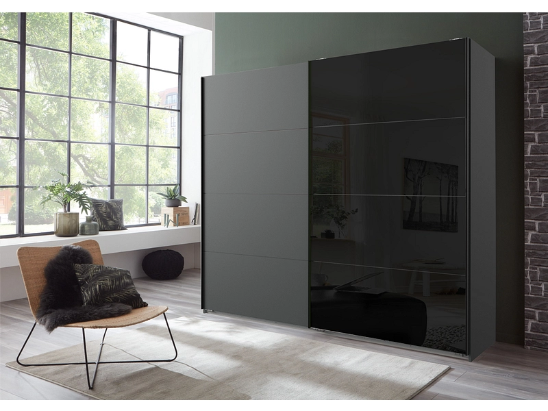 Armoire portes coulissantes MIDNIGHT graphite