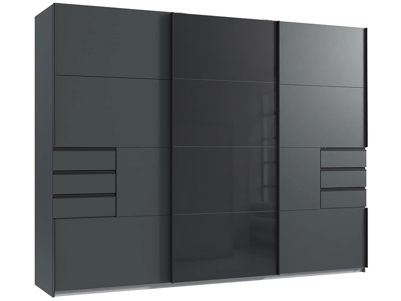 Armoire portes coulissantes MIDNIGHT graphite