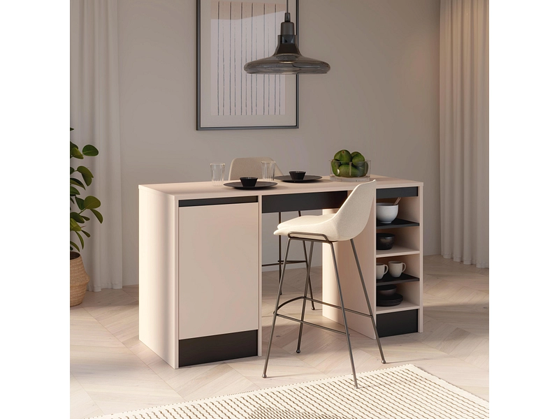 Îlot central VODOL panneau de particules beige