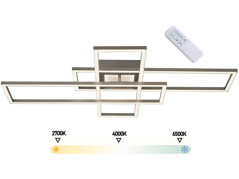 Deckenlampe LED ELENA variable Intensität 69.4cm 50W silberfarben