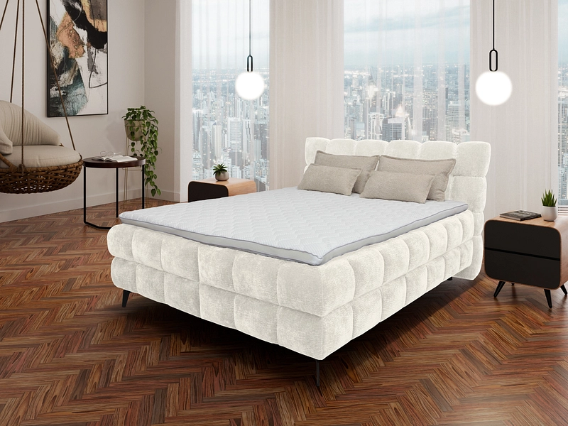 Boxspringbett BUBBLE beige