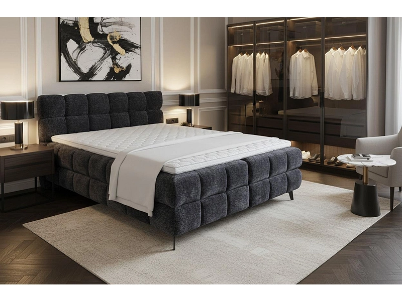 Boxspringbett BUBBLE grau anthrazit