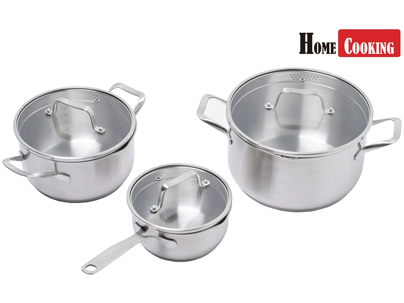 Set cuisson ALESSIO 6 pièces acier inoxydable argenté