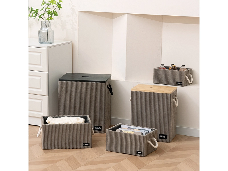 Panier de rangement HAMPER gris