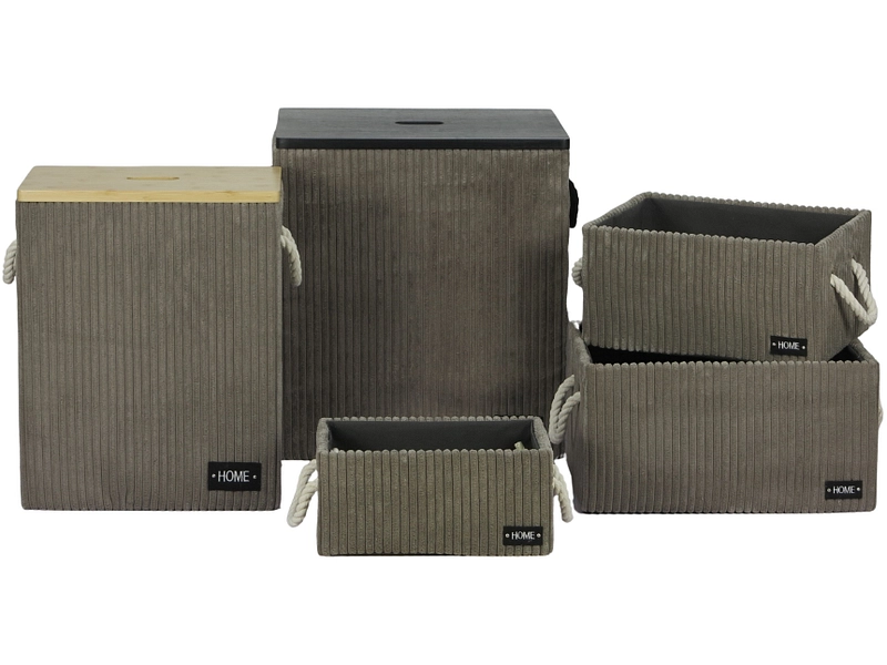 Panier de rangement HAMPER gris