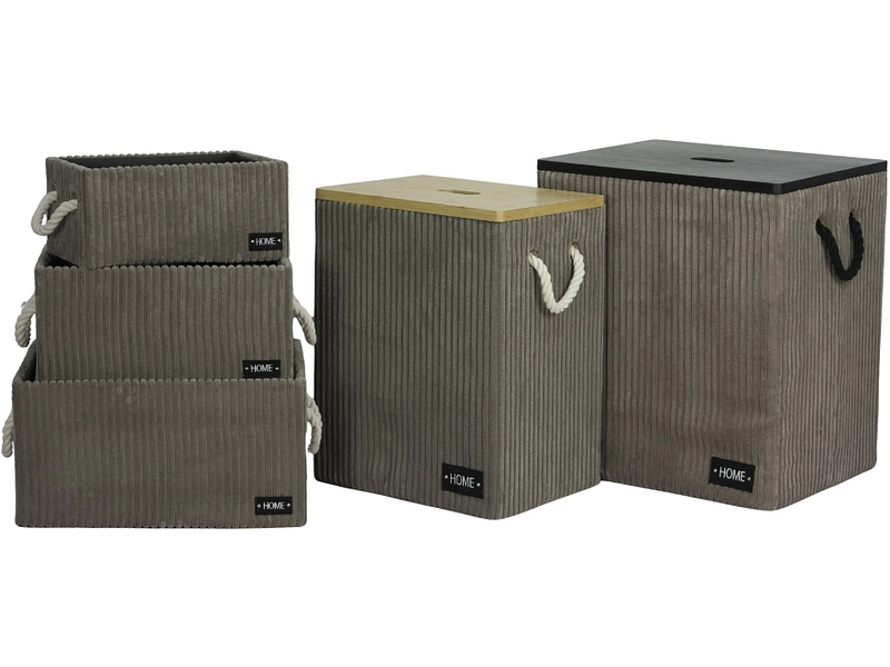 Panier de rangement HAMPER gris