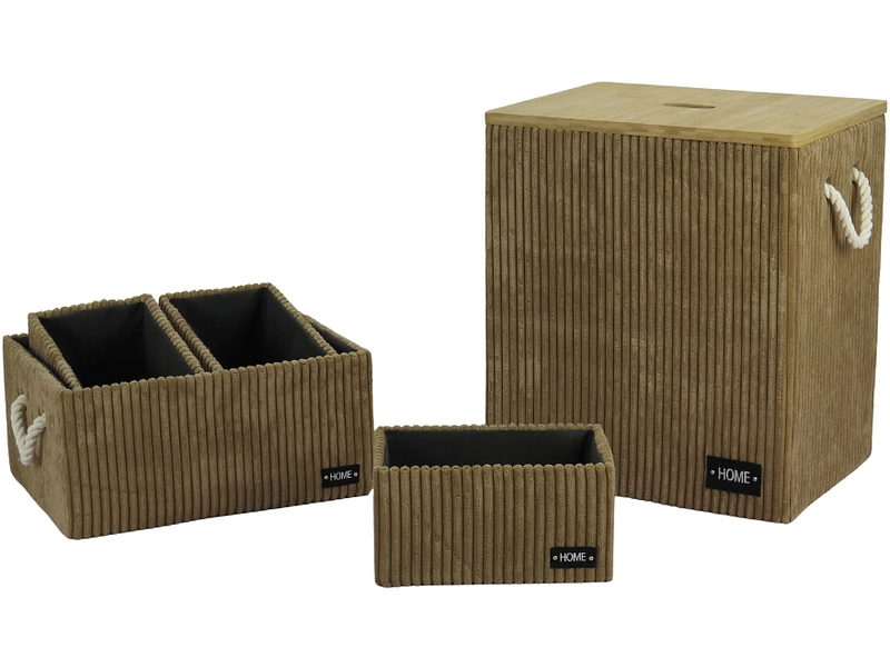 Panier de rangement HUNDER brun