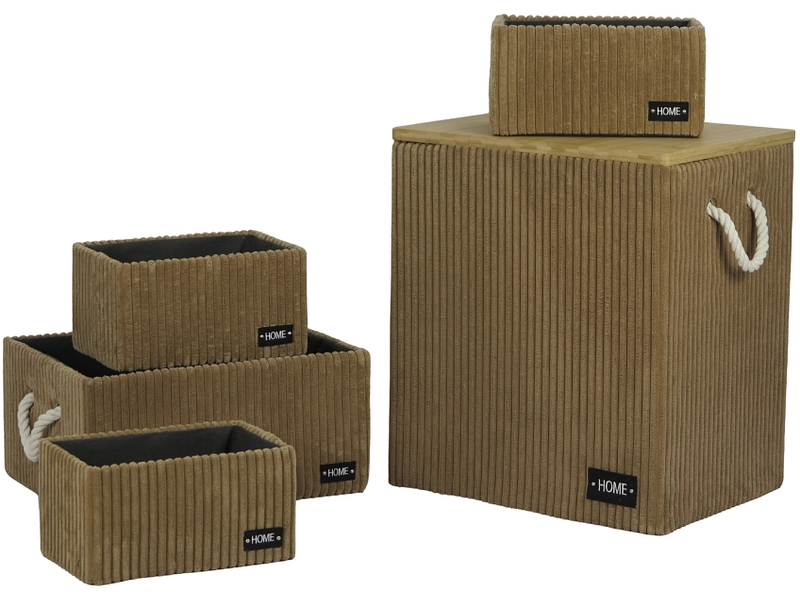 Panier de rangement HUNDER brun