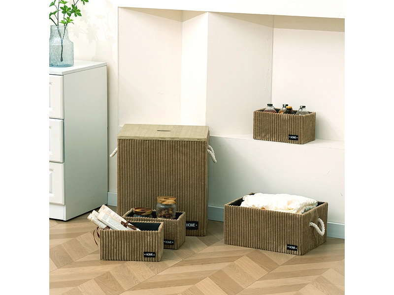 Panier de rangement HUNDER brun