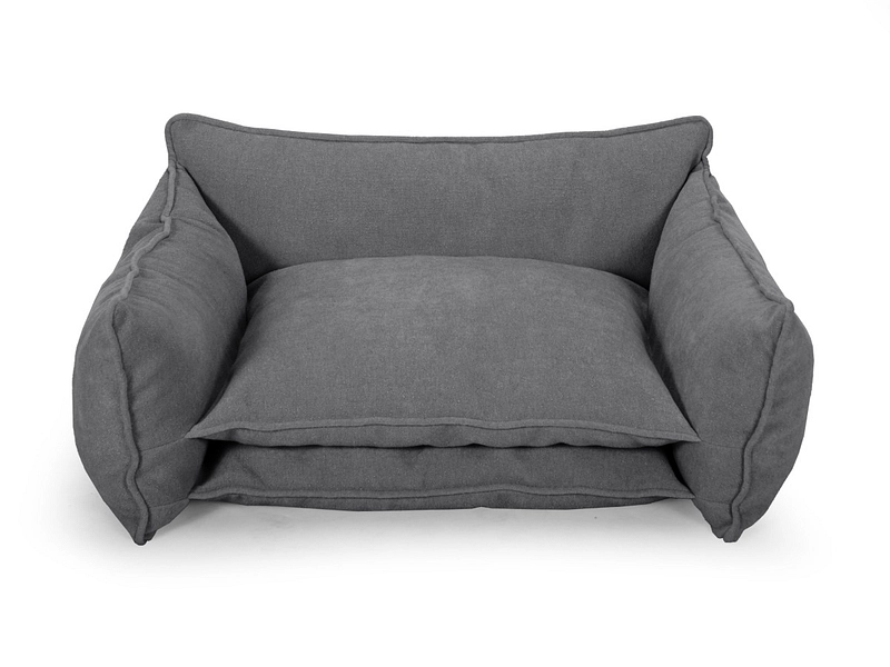 Lit pour chien BOBOCHIC PLUTO Tissu texturé gris foncé