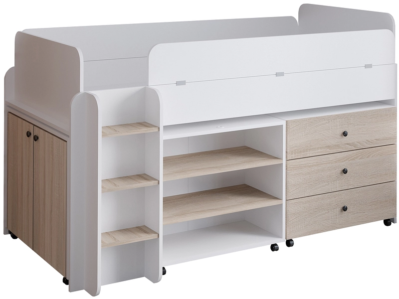 Letto per bambini DELPHIN 90x200cm bianco