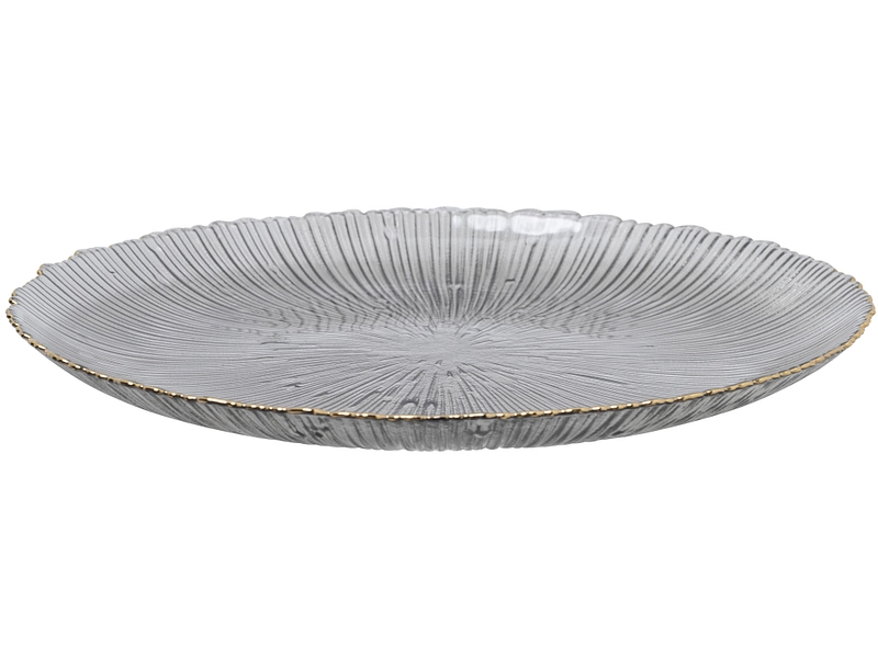 Assiette de présentation BEATRICE verre gris Assiette de présentation BEATRICE verre gris