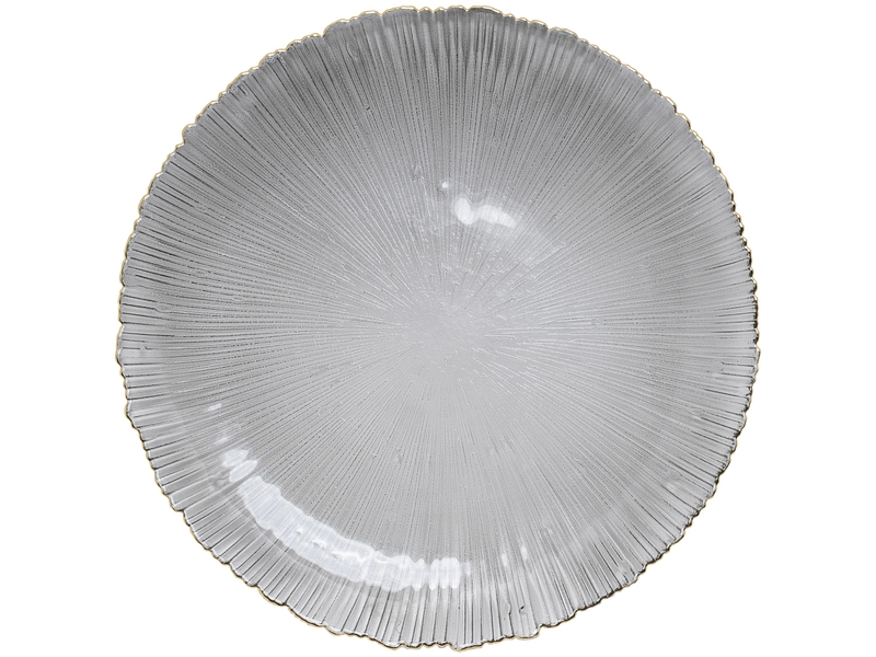 Assiette de présentation BEATRICE verre gris Assiette de présentation BEATRICE verre gris