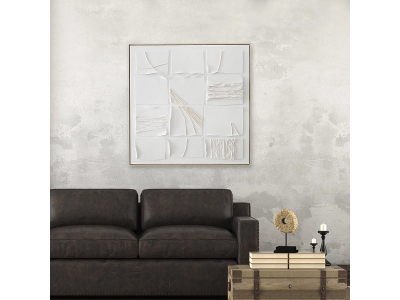 Strukturierte Leinwand PIA 1 Stück weiss