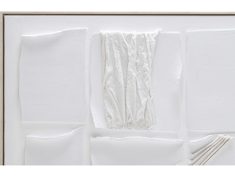 Strukturierte Leinwand PIA 1 Stück weiss