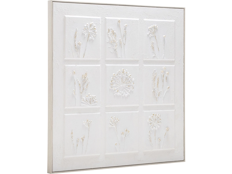 Toile texturée INDIA 1 pièce blanc