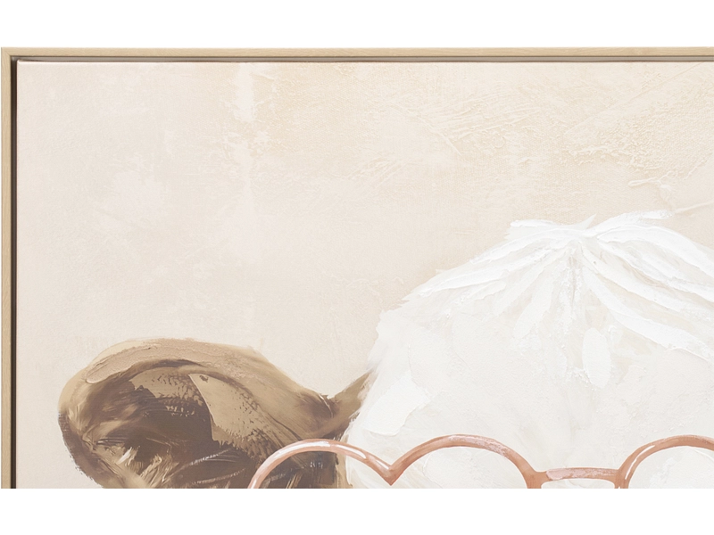 Toile imprimée et peinte main NORI 1 pièce multicolore