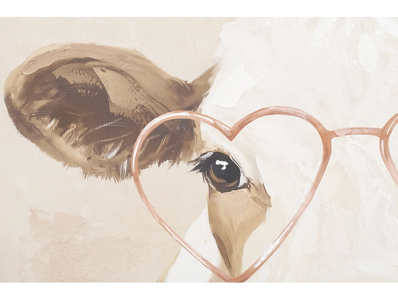 Toile imprimée et peinte main NORI 1 pièce multicolore