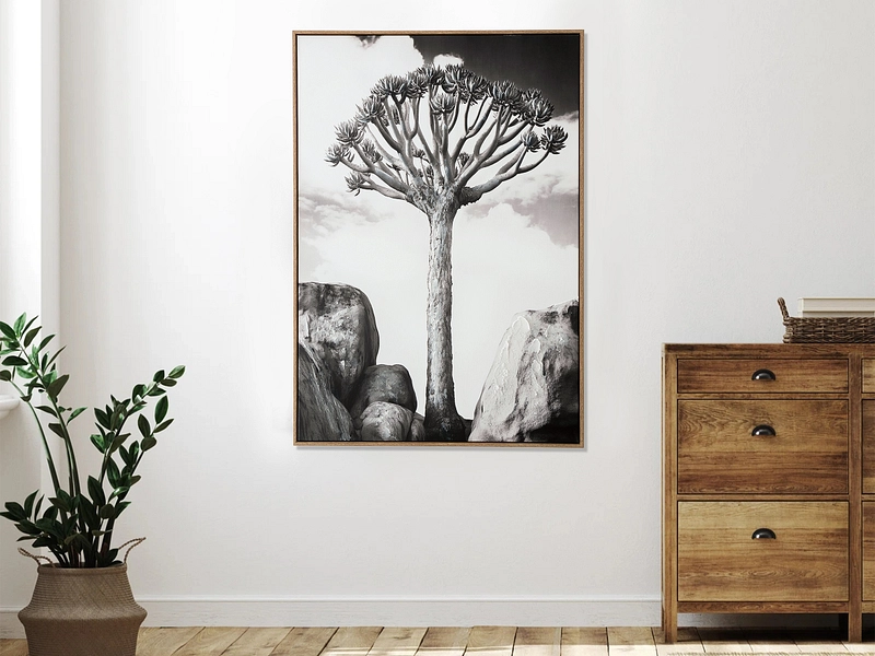Bedruckte und handbemalte Leinwand CASSIA 1 Stück schwarz Bedruckte und handbemalte Leinwand CASSIA 1 Stück schwarz