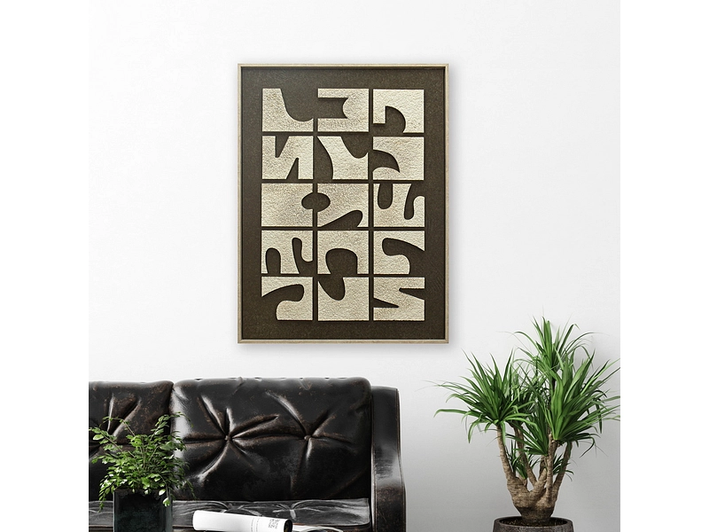 Toile texturée BRUNE 1 pièce multicolore