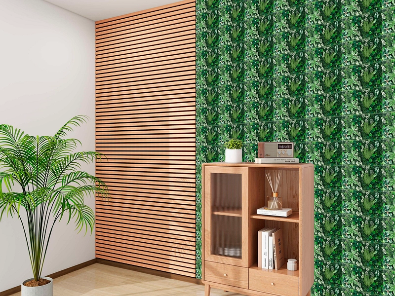 Stabilisiertes Pflanzen Gemälde TROPIC 1 Stück polyäthylen grün