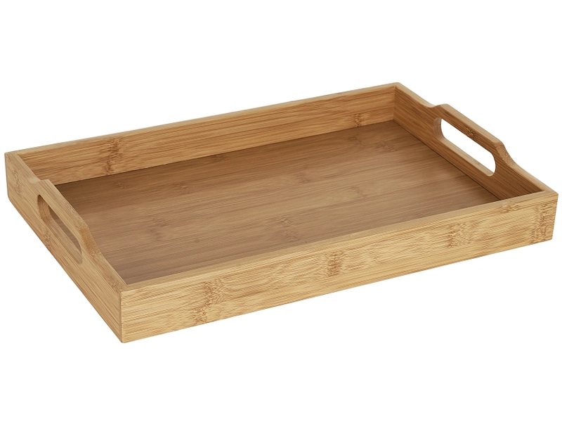 Set de 2 plateaux de service YAN bois naturel