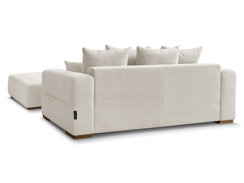 Canapé 2 places avec pouf BOBOCHIC SIDONIE