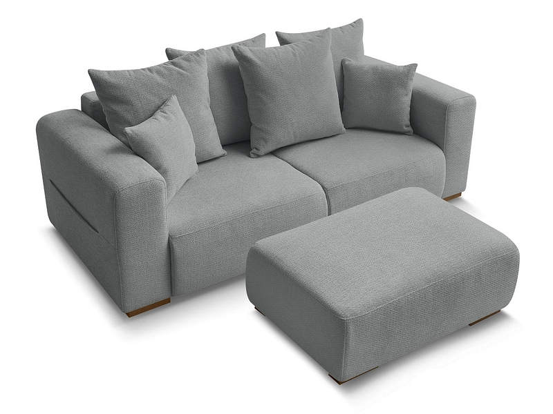Divano 2 posti con pouf BOBOCHIC SIDONIE