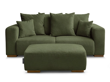 Divano 2 posti con pouf BOBOCHIC SIDONIE