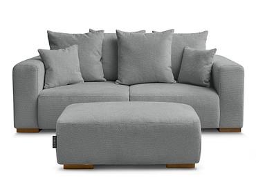 Divano 2 posti con pouf BOBOCHIC SIDONIE