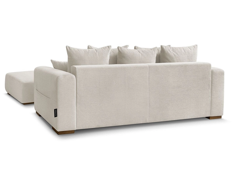 Canapé 3 places avec pouf BOBOCHIC SIDONIE