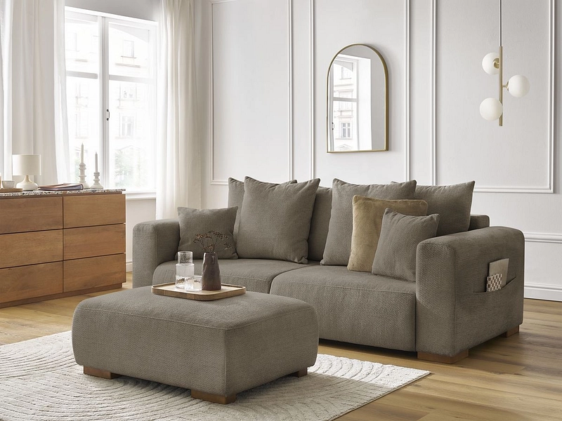 3er Sofa mit Hocker BOBOCHIC SIDONIE 3er Sofa mit Hocker BOBOCHIC SIDONIE