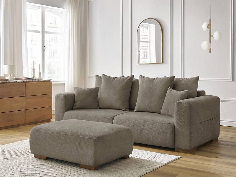 3er Sofa mit Hocker BOBOCHIC SIDONIE 3er Sofa mit Hocker BOBOCHIC SIDONIE