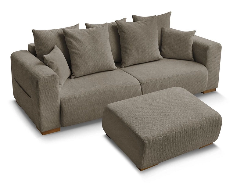 3er Sofa mit Hocker BOBOCHIC SIDONIE 3er Sofa mit Hocker BOBOCHIC SIDONIE