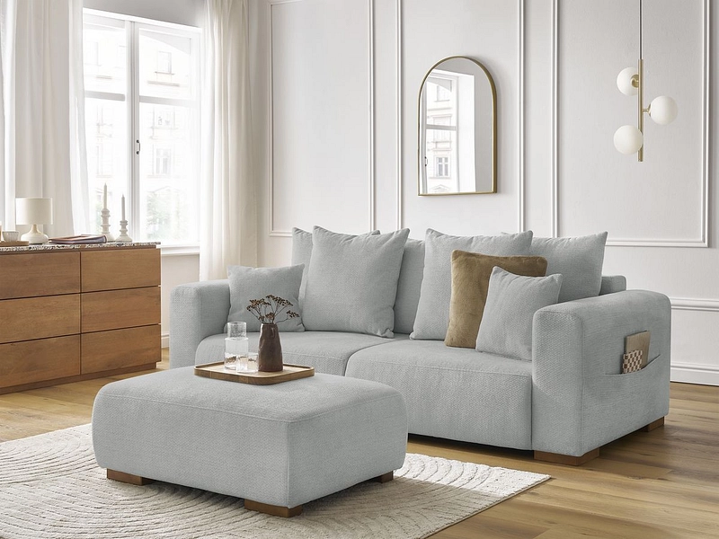 3er Sofa mit Hocker BOBOCHIC SIDONIE 3er Sofa mit Hocker BOBOCHIC SIDONIE