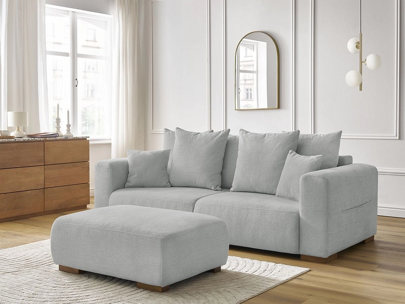 3er Sofa mit Hocker BOBOCHIC SIDONIE 3er Sofa mit Hocker BOBOCHIC SIDONIE