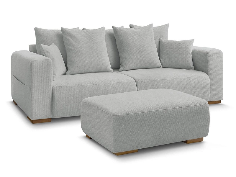 3er Sofa mit Hocker BOBOCHIC SIDONIE 3er Sofa mit Hocker BOBOCHIC SIDONIE