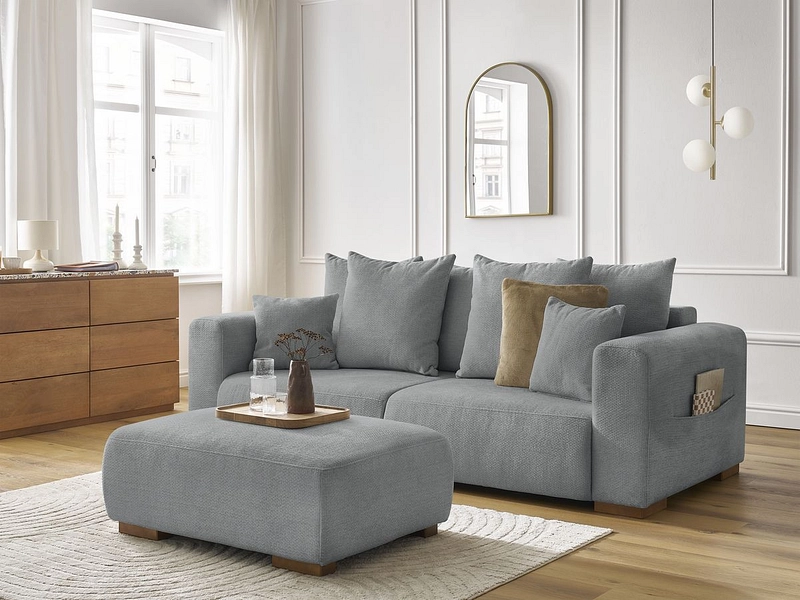 3er Sofa mit Hocker BOBOCHIC SIDONIE 3er Sofa mit Hocker BOBOCHIC SIDONIE