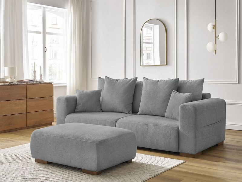 3er Sofa mit Hocker BOBOCHIC SIDONIE 3er Sofa mit Hocker BOBOCHIC SIDONIE