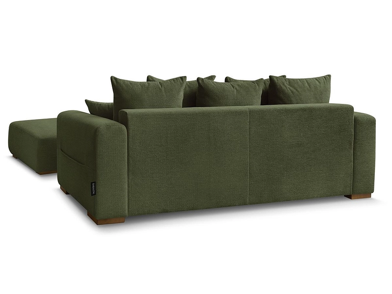 Canapé 3 places avec pouf BOBOCHIC SIDONIE