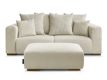 Divano 2 posti con pouf BOBOCHIC SIDONIE